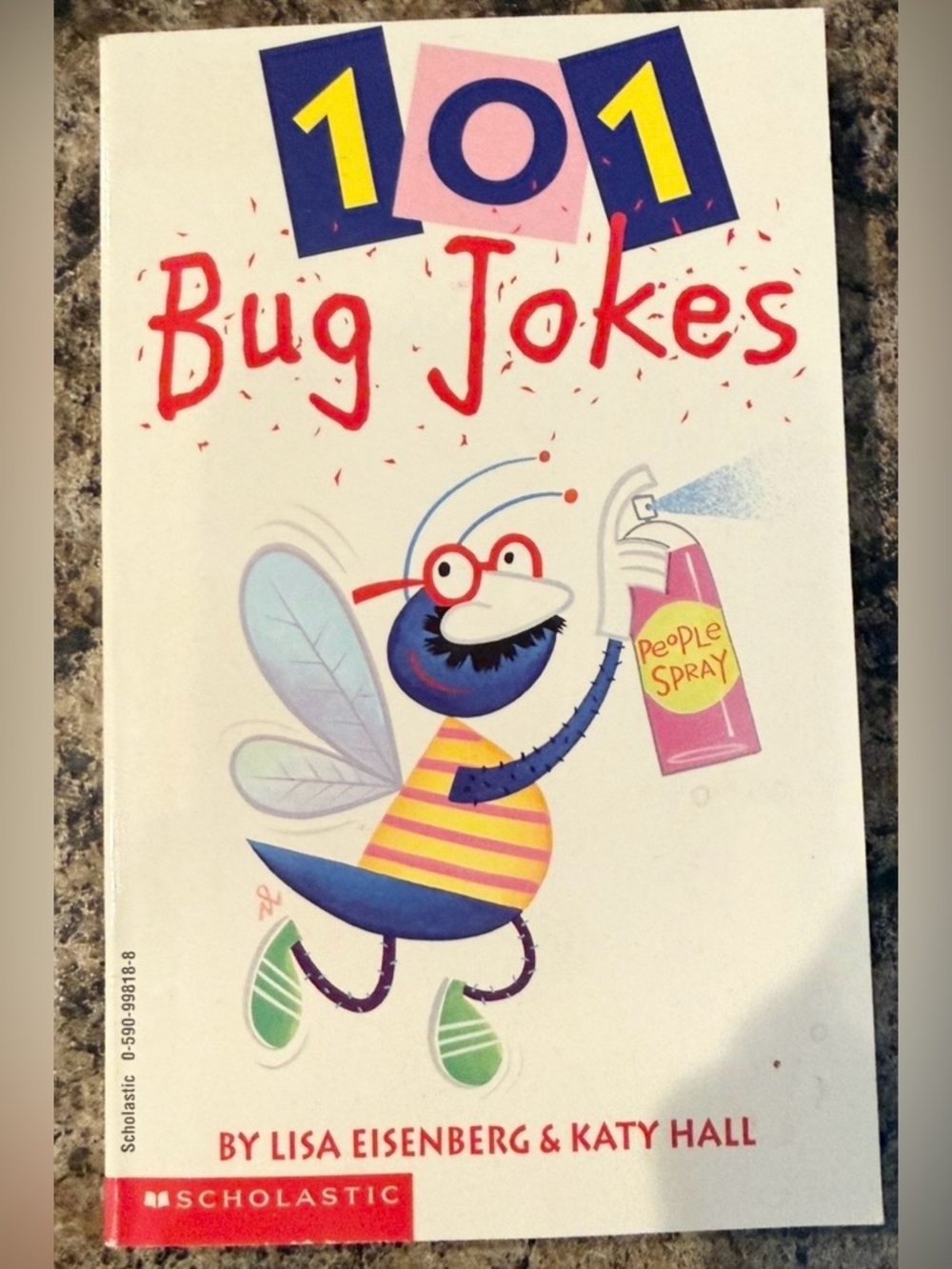 $1 Scholastic 101 Bug Jokes Book - Pink, Blue & Yellow $1 WITH ANY $10 ORDER OR